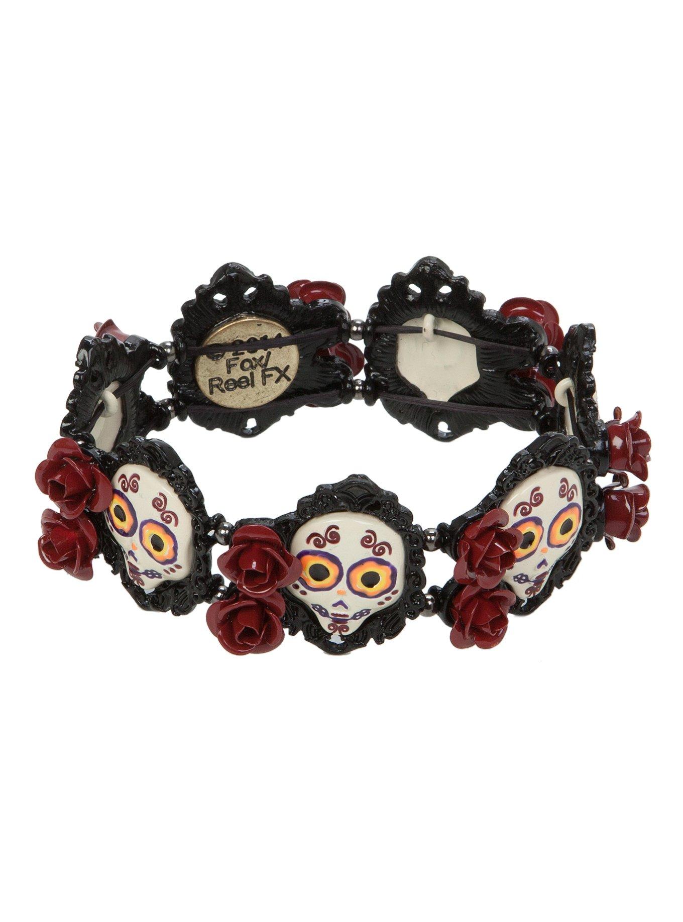 The Book Of Life Skull Rose Bracelet, , hi-res