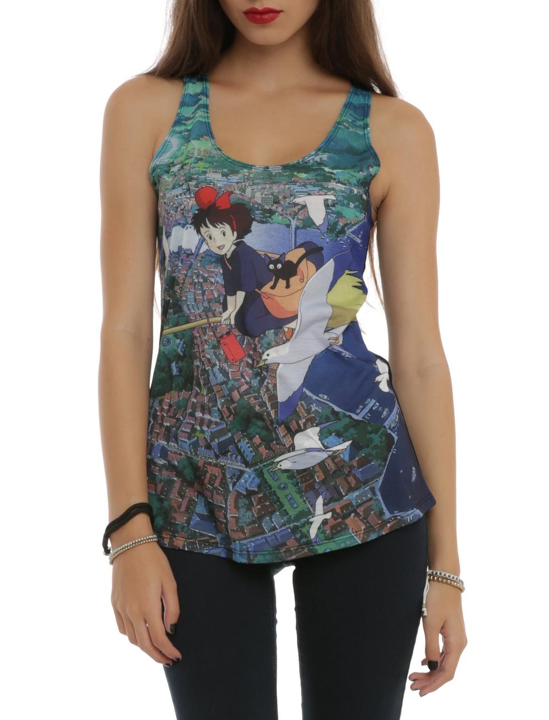 Studio Ghibli Her Universe Kiki's Delivery Service Flying Over City Girls Tank Top, , hi-res