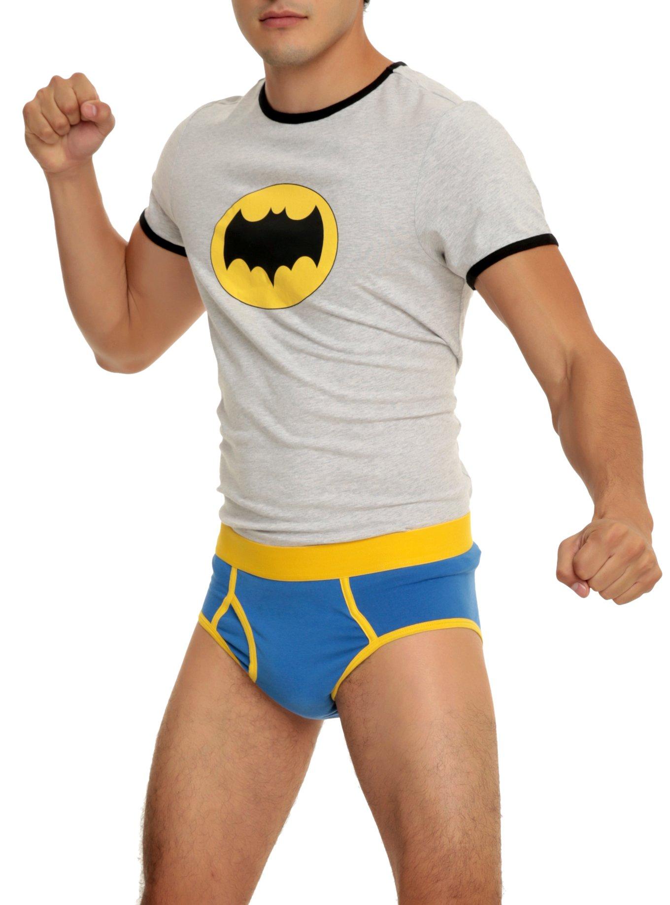 Men's DC Comics Superman Mens Underoos T-Shirt & Briefs Underwear Set 