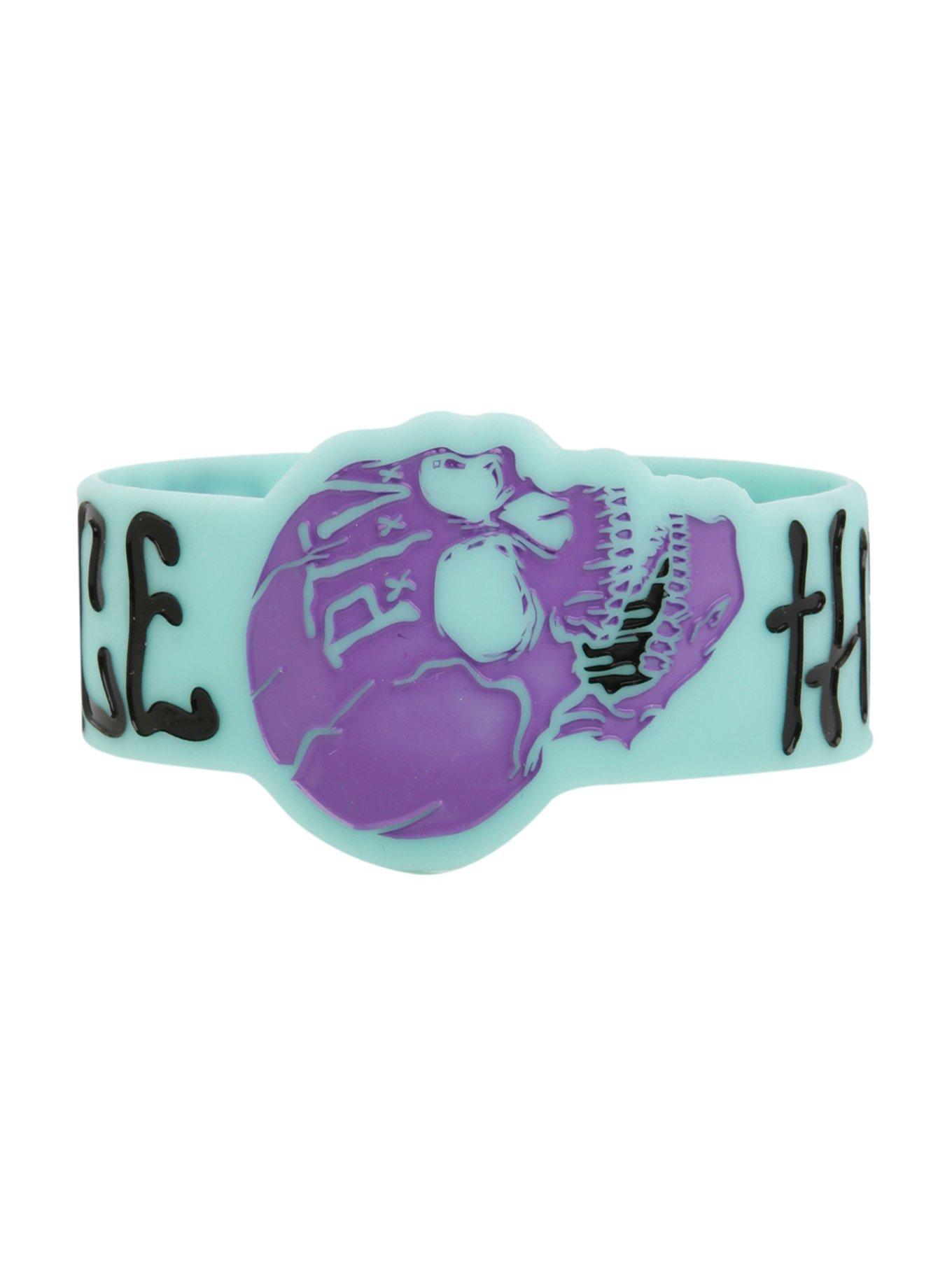 Pierce The Veil Skull Rubber Bracelet, , hi-res