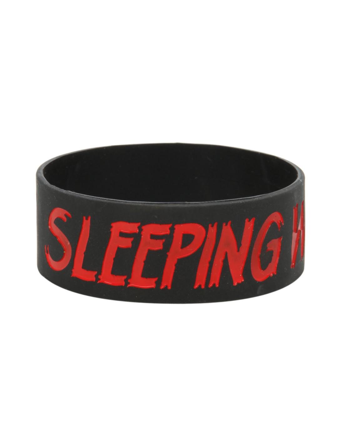 Sleeping With Sirens Red Logo Rubber Bracelet, , hi-res