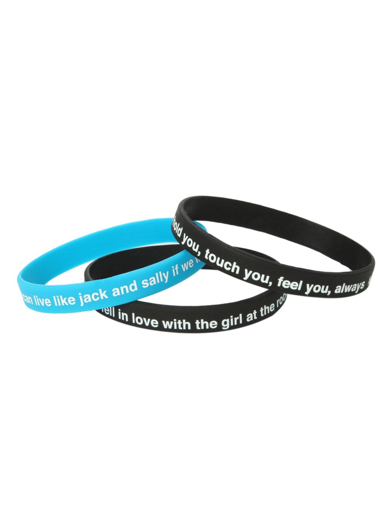 Blink-182 Lyrics Rubber Bracelet 3 Pack, , hi-res