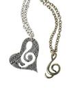 LOVEsick Music Note Heart Charm Necklace 2 Pack, , hi-res