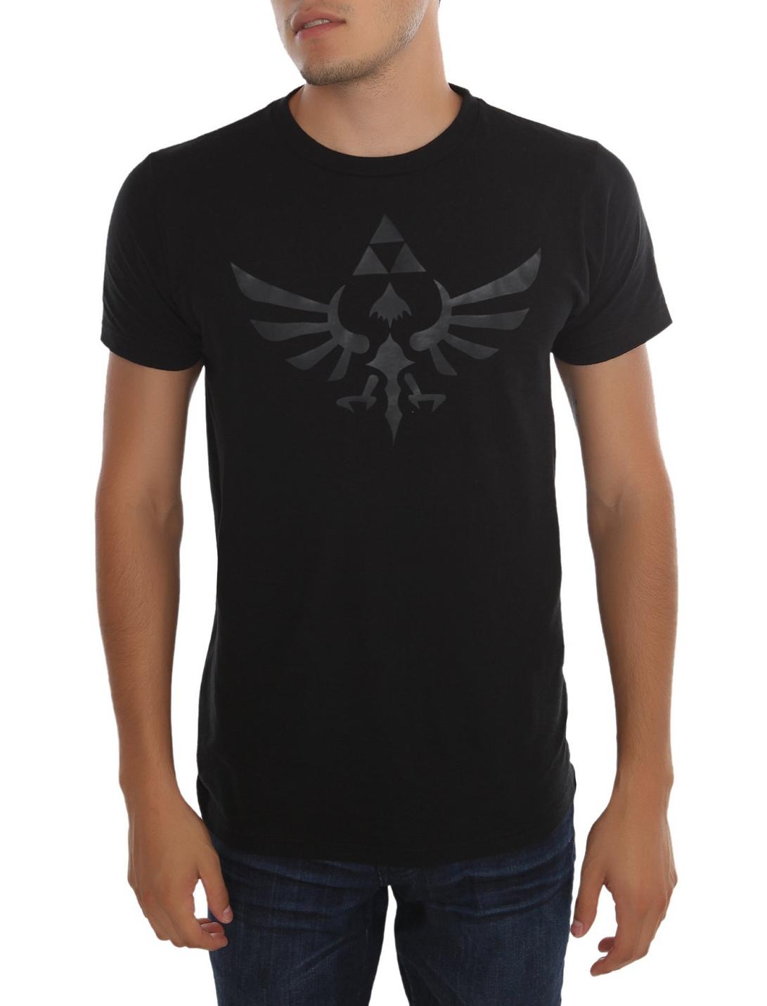 Nintendo The Legend Of Zelda Black Triforce T-Shirt, BLACK, hi-res