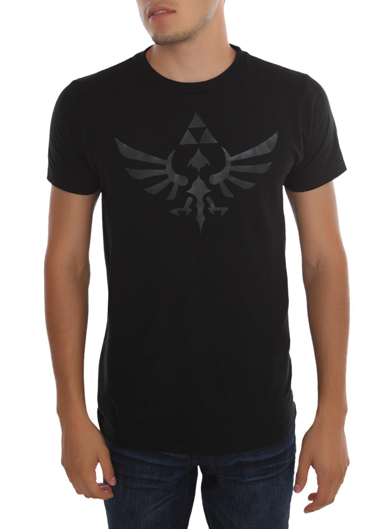 Nintendo The Legend Of Zelda Black Triforce T-Shirt, BLACK, hi-res
