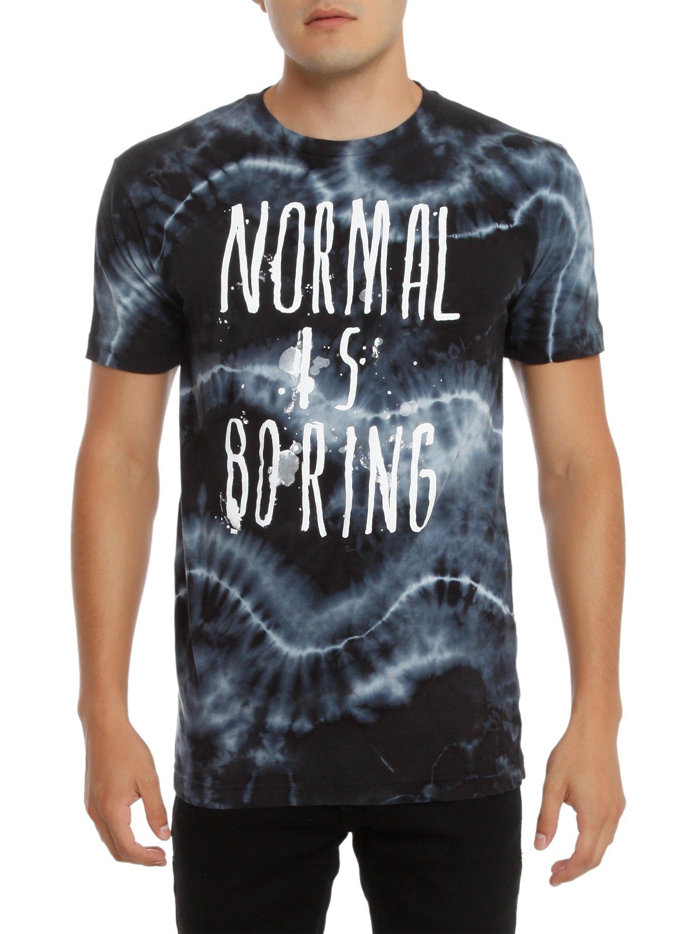 Normal Is Boring Tie Dye T-Shirt, BLACK, hi-res