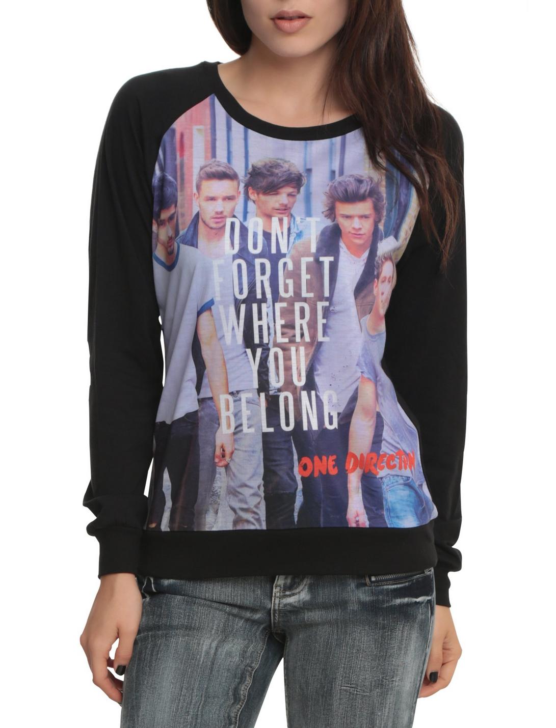 One Direction Don't Forget Girls Pullover Top, BLACK, hi-res