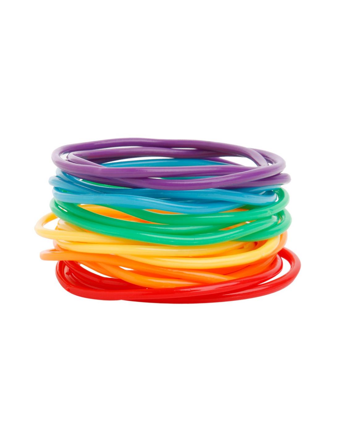 Rainbow Rubber Bracelet 20 Pack, , hi-res
