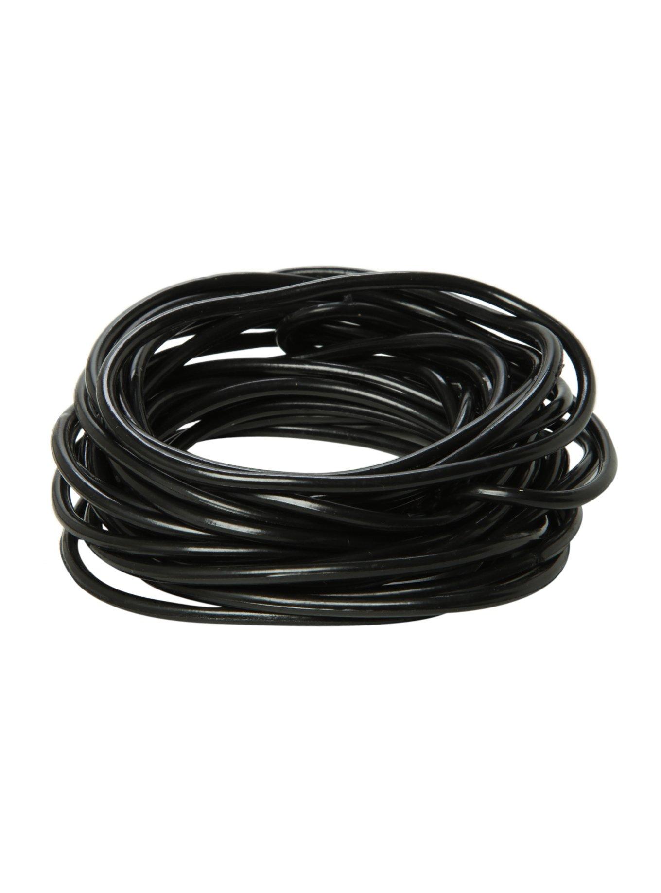 Black Rubber Bracelet 20 Pack, , hi-res