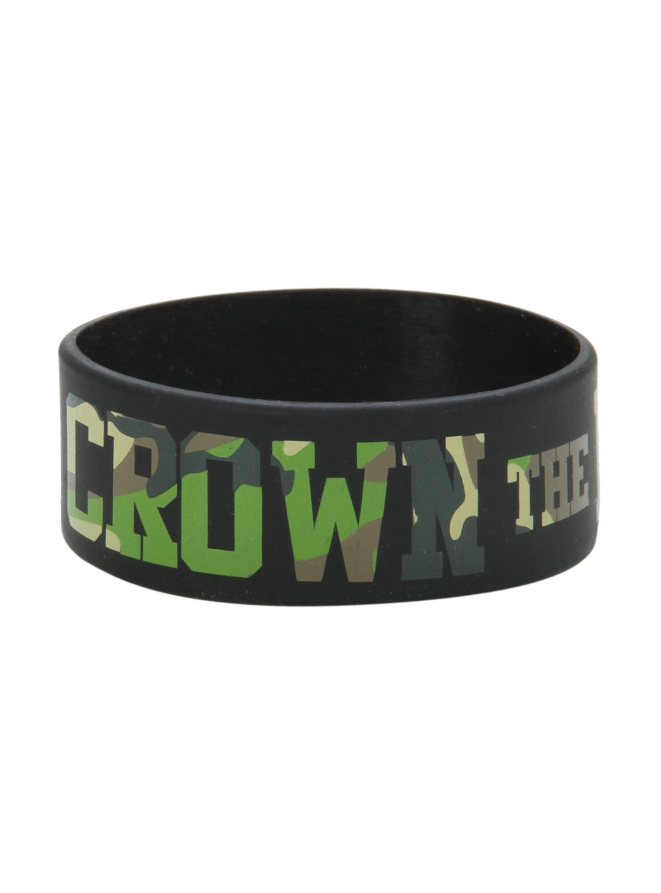 Crown The Empire Camouflage Rubber Bracelet Hot Topic