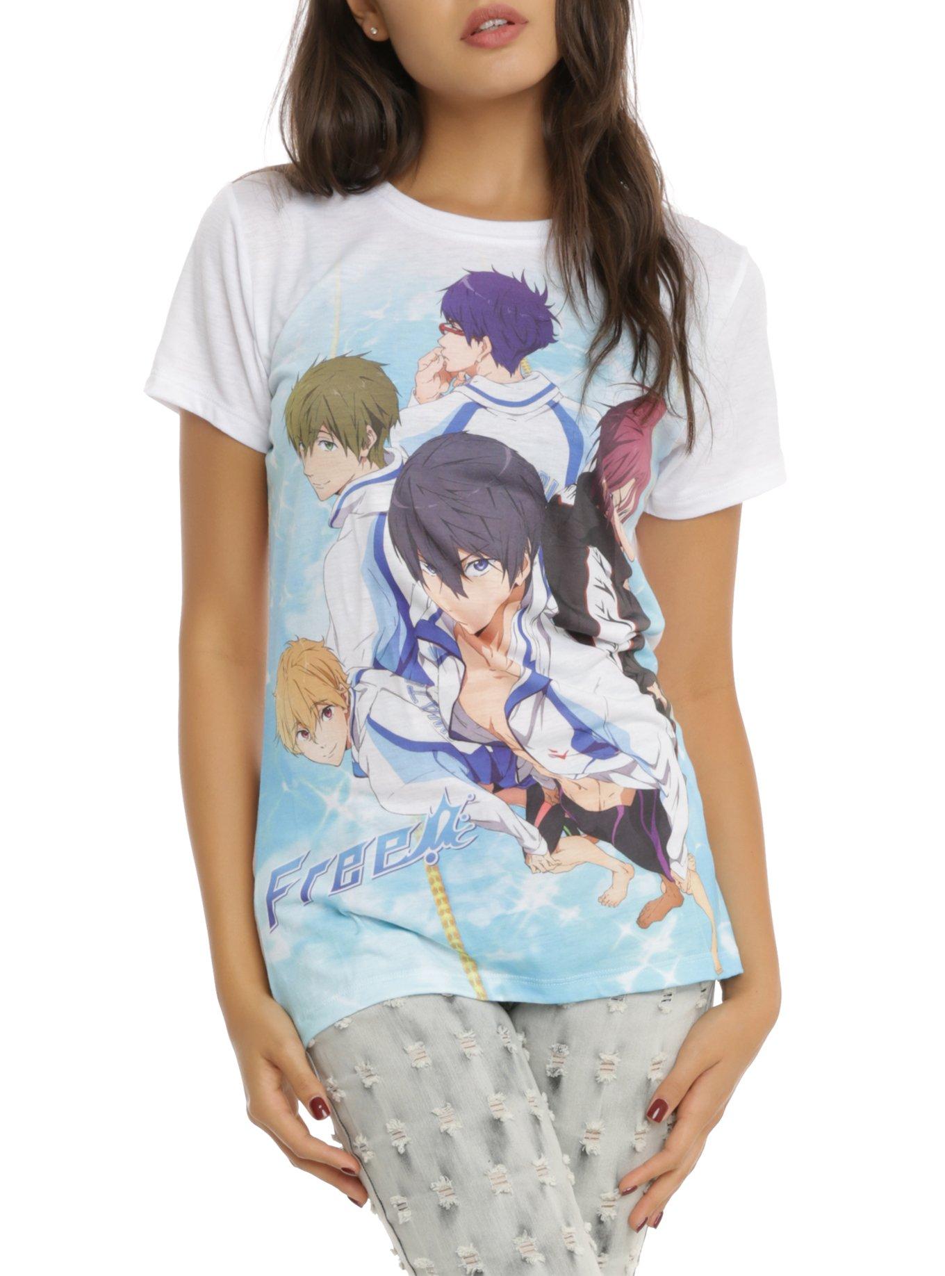 Free! Group Pool Girls T-Shirt, MULTI, hi-res