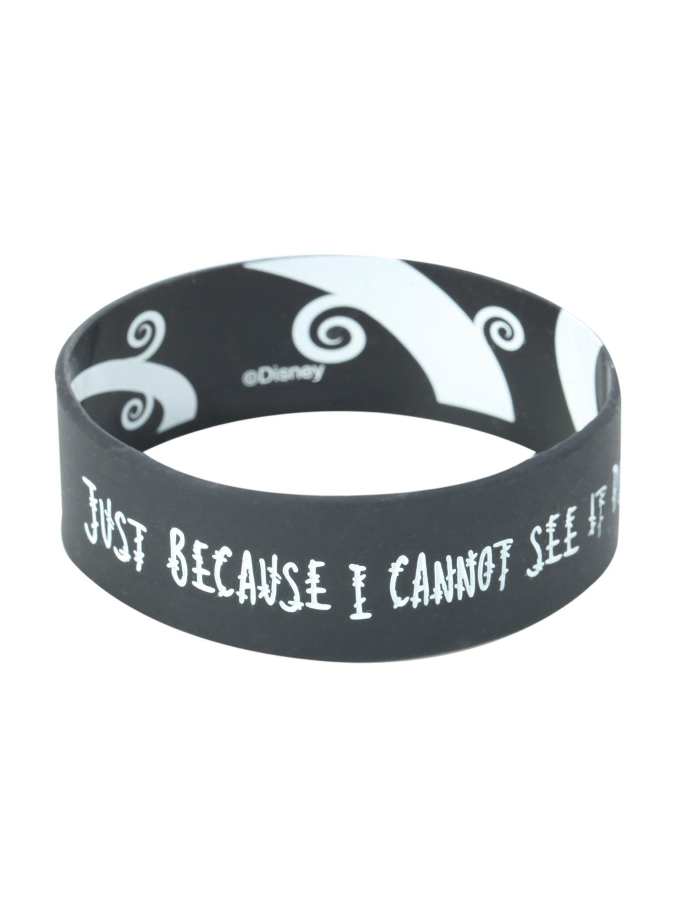 The Nightmare Before Christmas Just Because I Can't See Rubber Bracelet, , hi-res