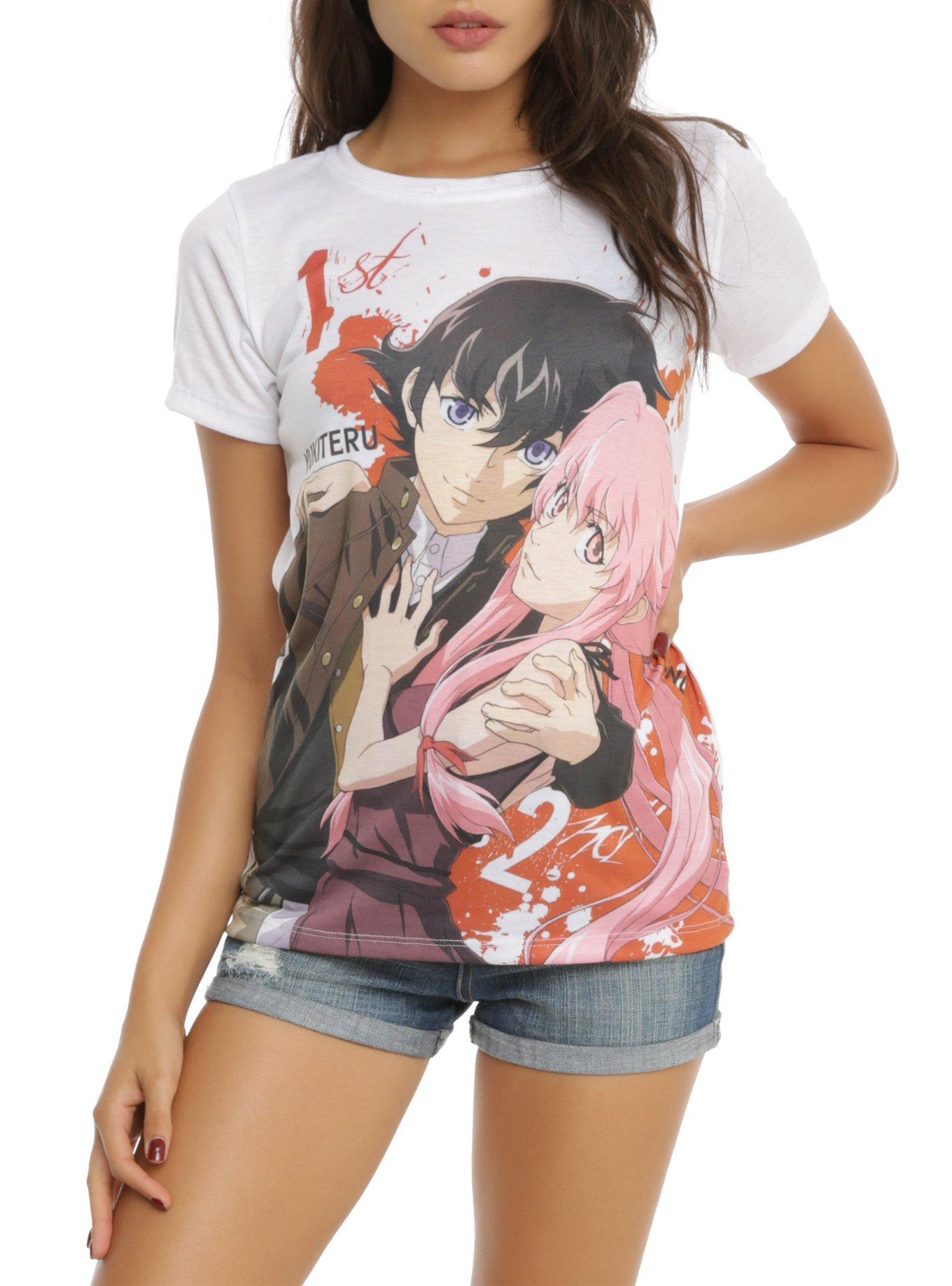 The Future Diary Duo Girls T-Shirt, BLACK, hi-res