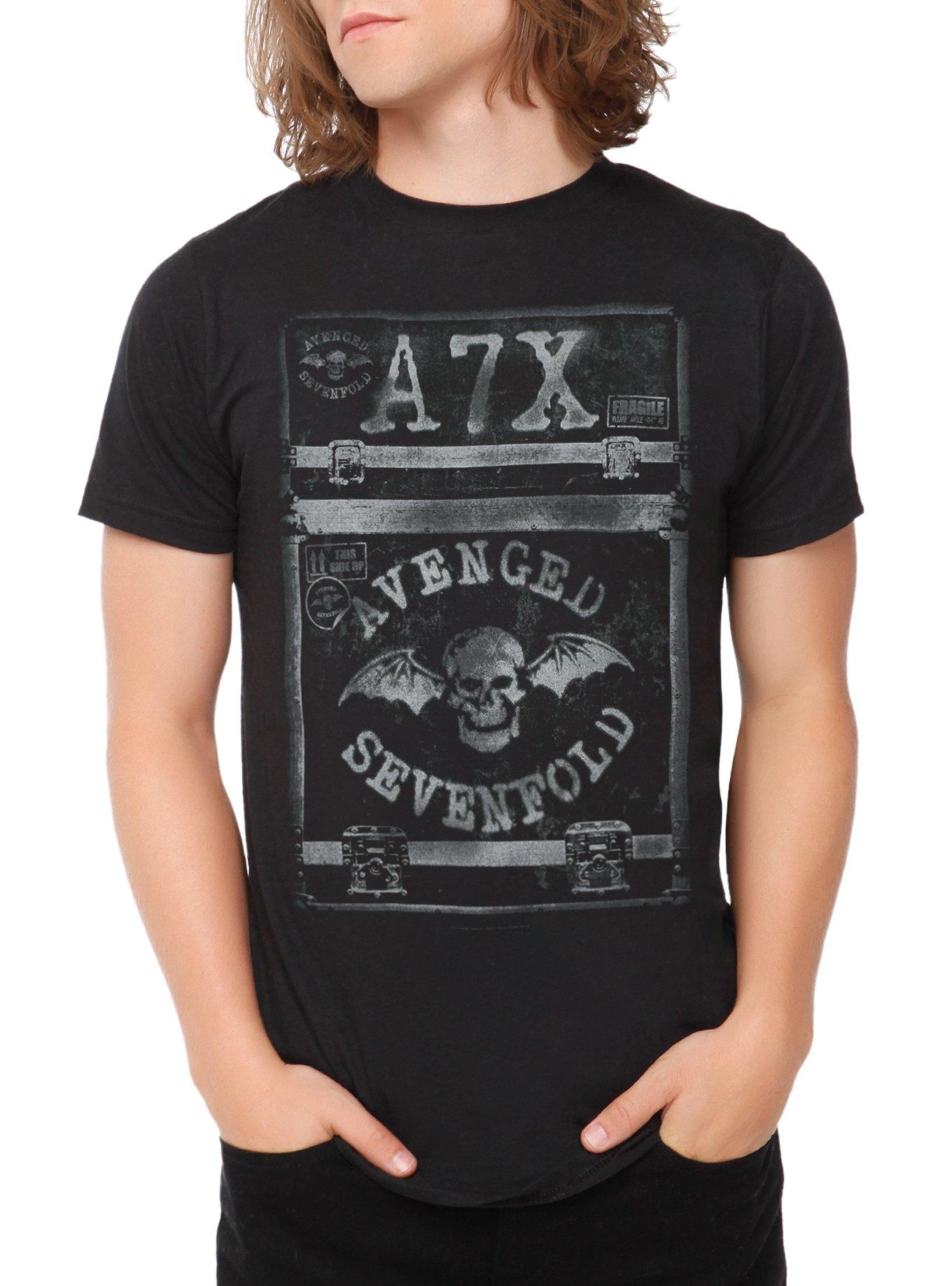 Avenged Sevenfold Tour Case T-Shirt, BLACK, hi-res
