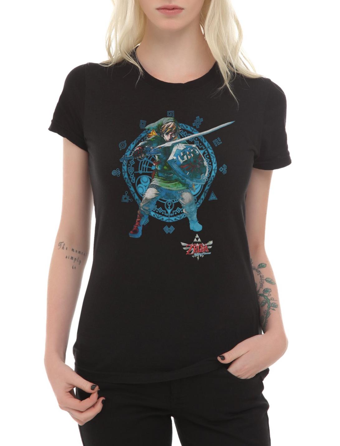 The Legend Of Zelda: Skyward Sword Girls T-Shirt, BLACK, hi-res