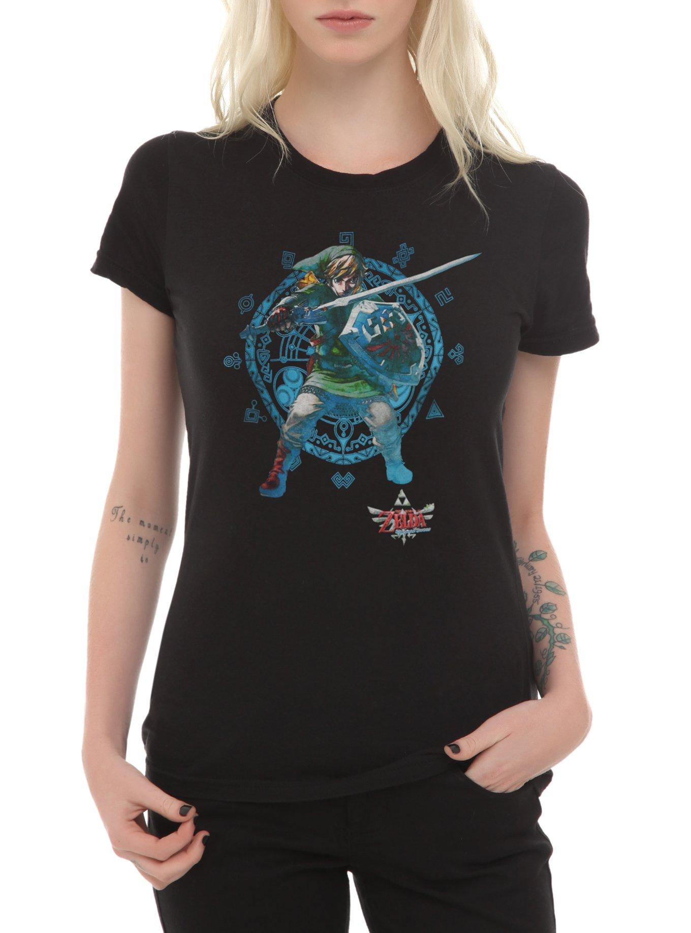 The Legend Of Zelda: Skyward Sword Girls T-Shirt, BLACK, hi-res
