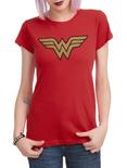 DC Comics Wonder Woman Logo Cosplay Girls T-Shirt, RED, hi-res