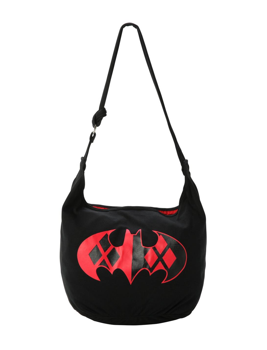 DC Comics Batman Harley Quinn Logo Hobo Bag, , hi-res