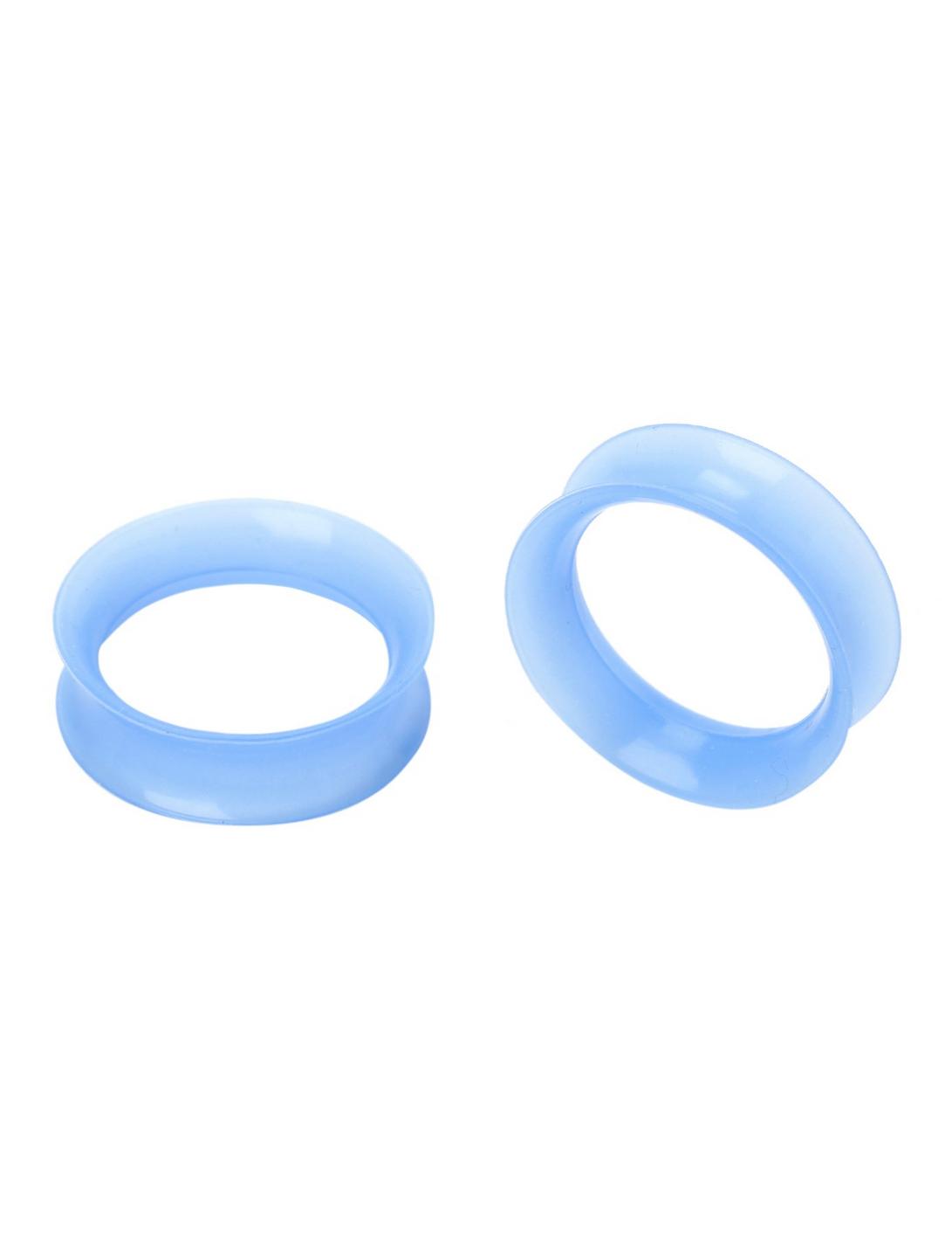 Glow Blue Silicone Eyelet Plugs 2 Pack, MULTI, hi-res