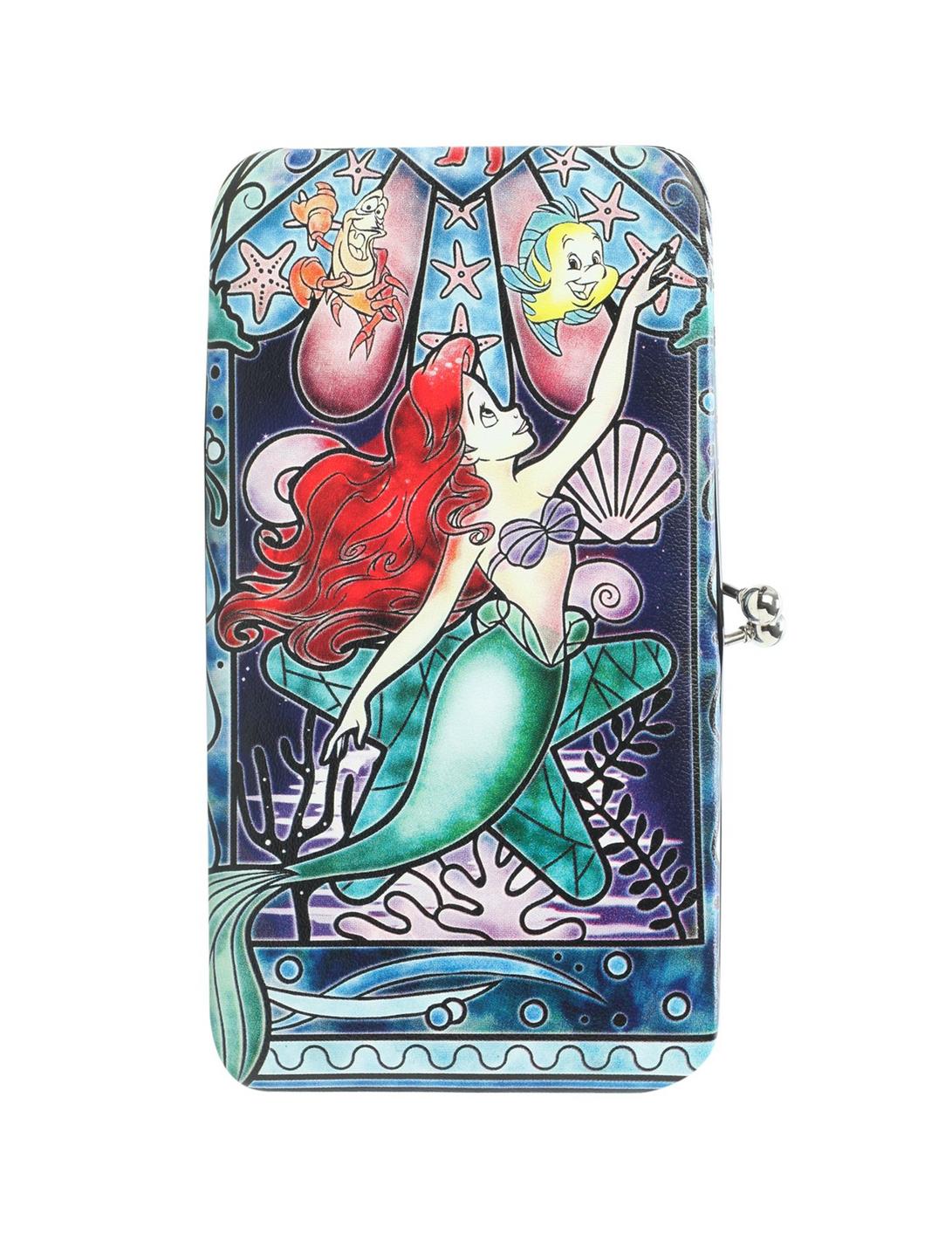 Disney The Little Mermaid Stained Glass Kisslock Hinge Wallet, , hi-res