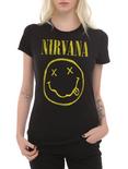 Nirvana Smiley Girls T-Shirt, BLACK, hi-res