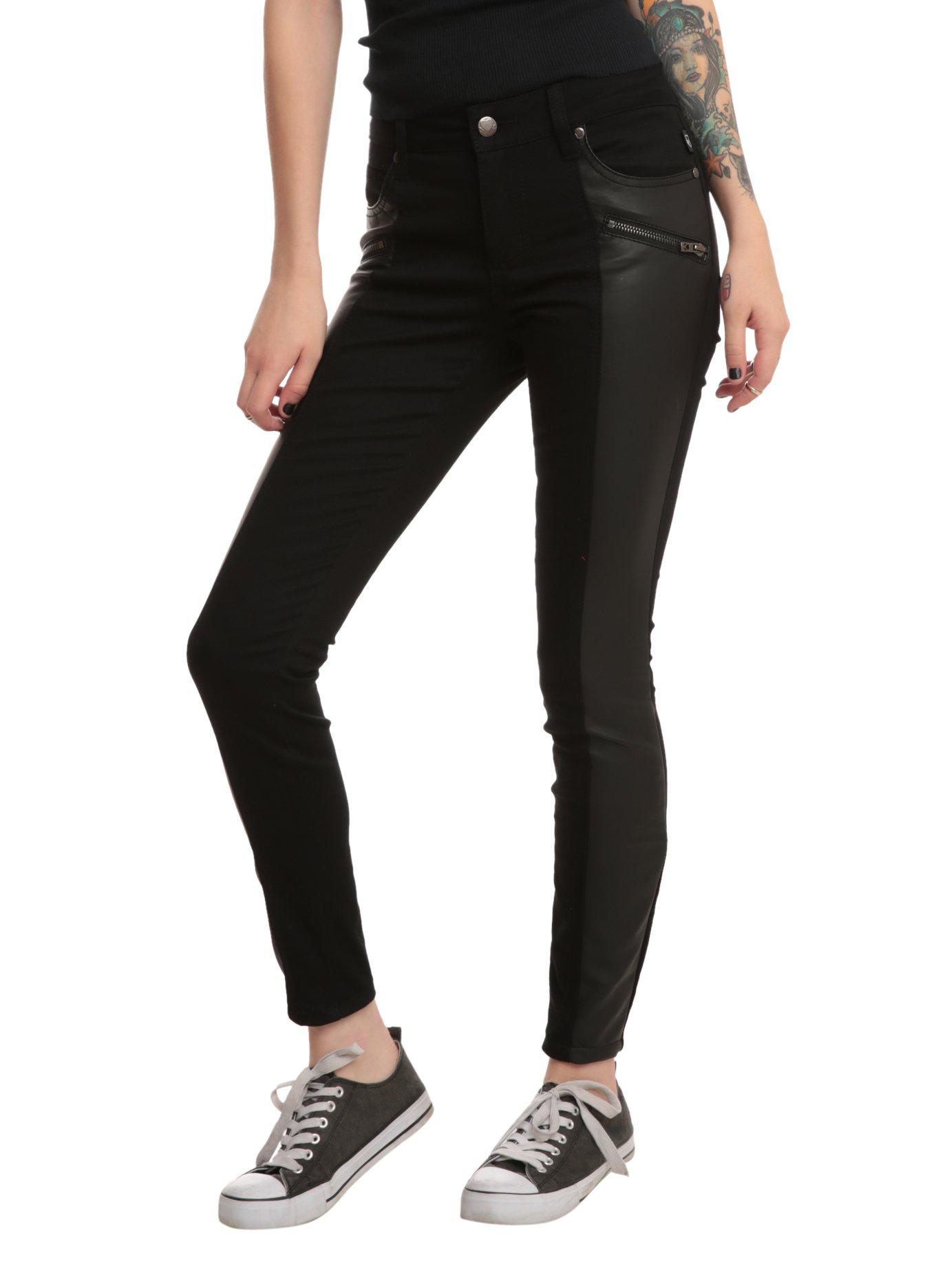 Joan Jett Tripp NYC Black Twill Skinny Jean, BLACK, hi-res