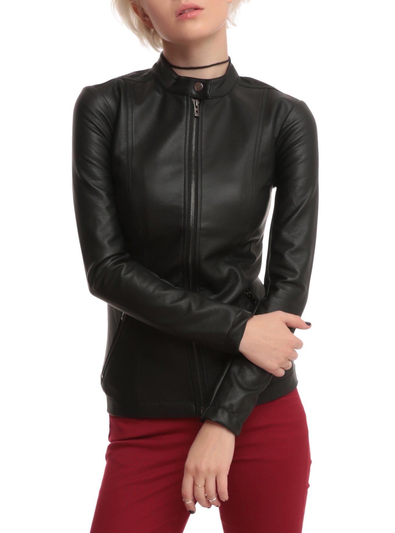 Joan Jett Tripp NYC Black Pleather Jacket, BLACK, hi-res