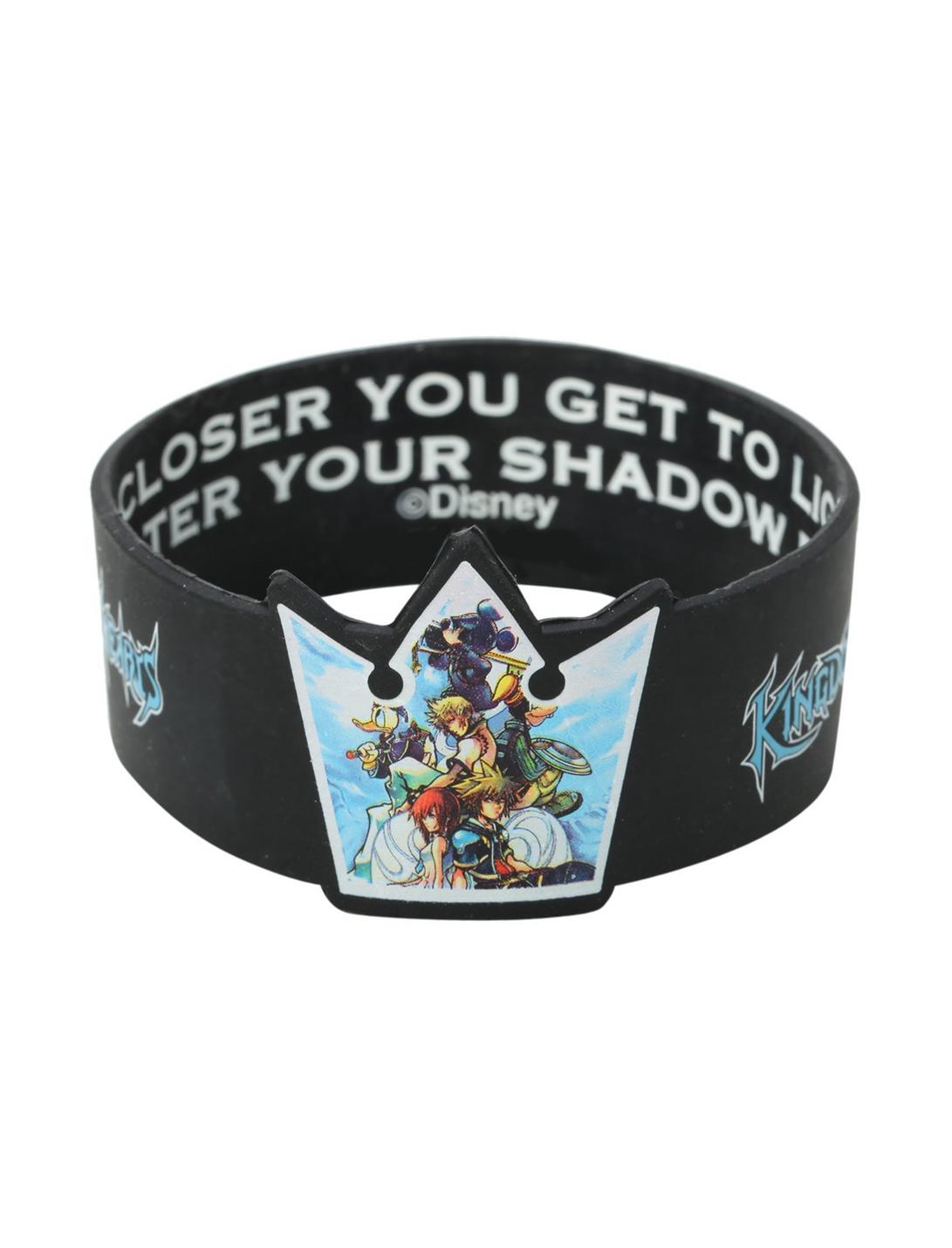 Disney Kingdom Hearts Logo Rubber Bracelet, , hi-res