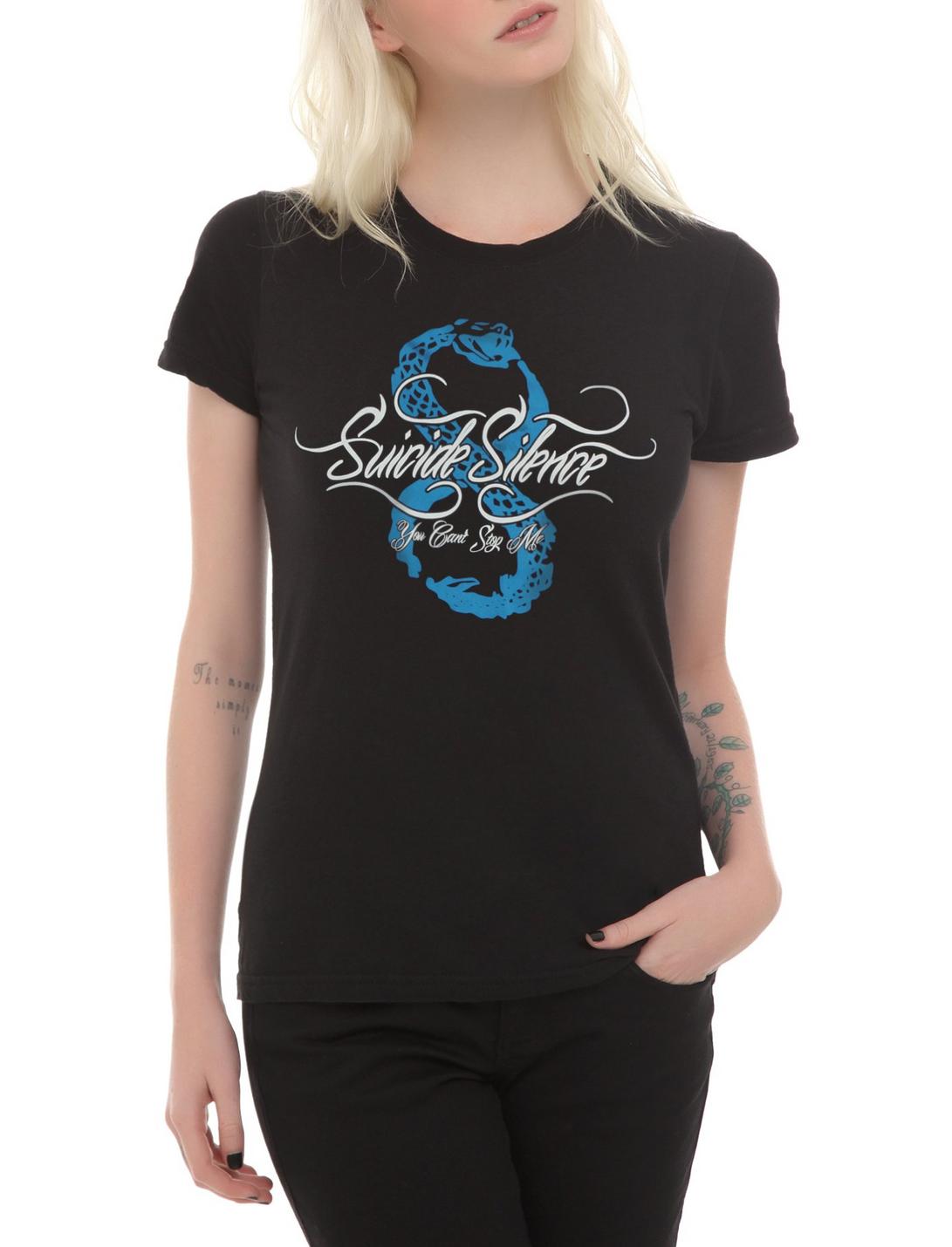 Suicide Silence Snake Girls T-Shirt, BLACK, hi-res