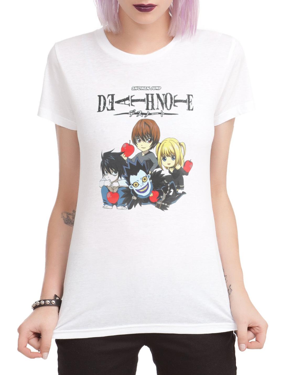 Death Note Chibi Group Girls T-Shirt, BLACK, hi-res