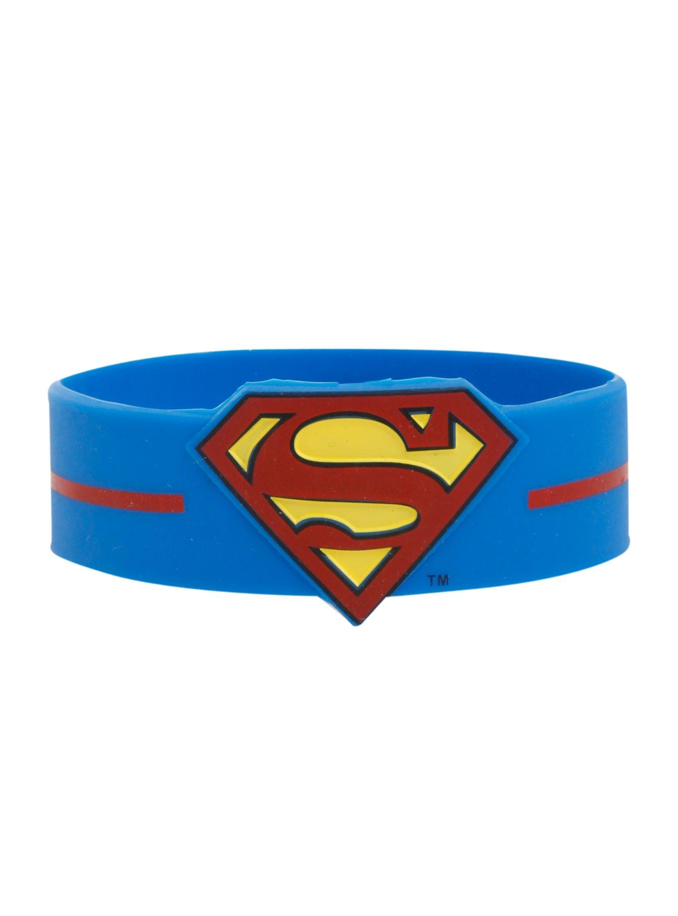 DC Comics Superman Logo Die-Cut Rubber Bracelet, , hi-res