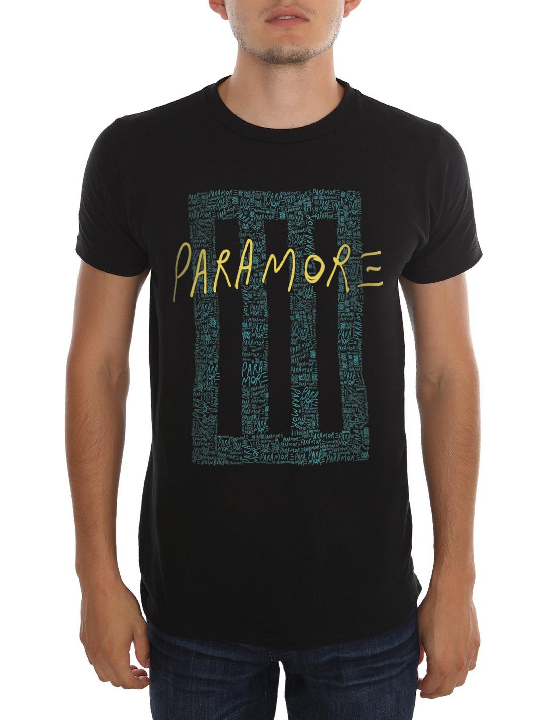 Paramore Blue Bars T-Shirt, BLACK, hi-res