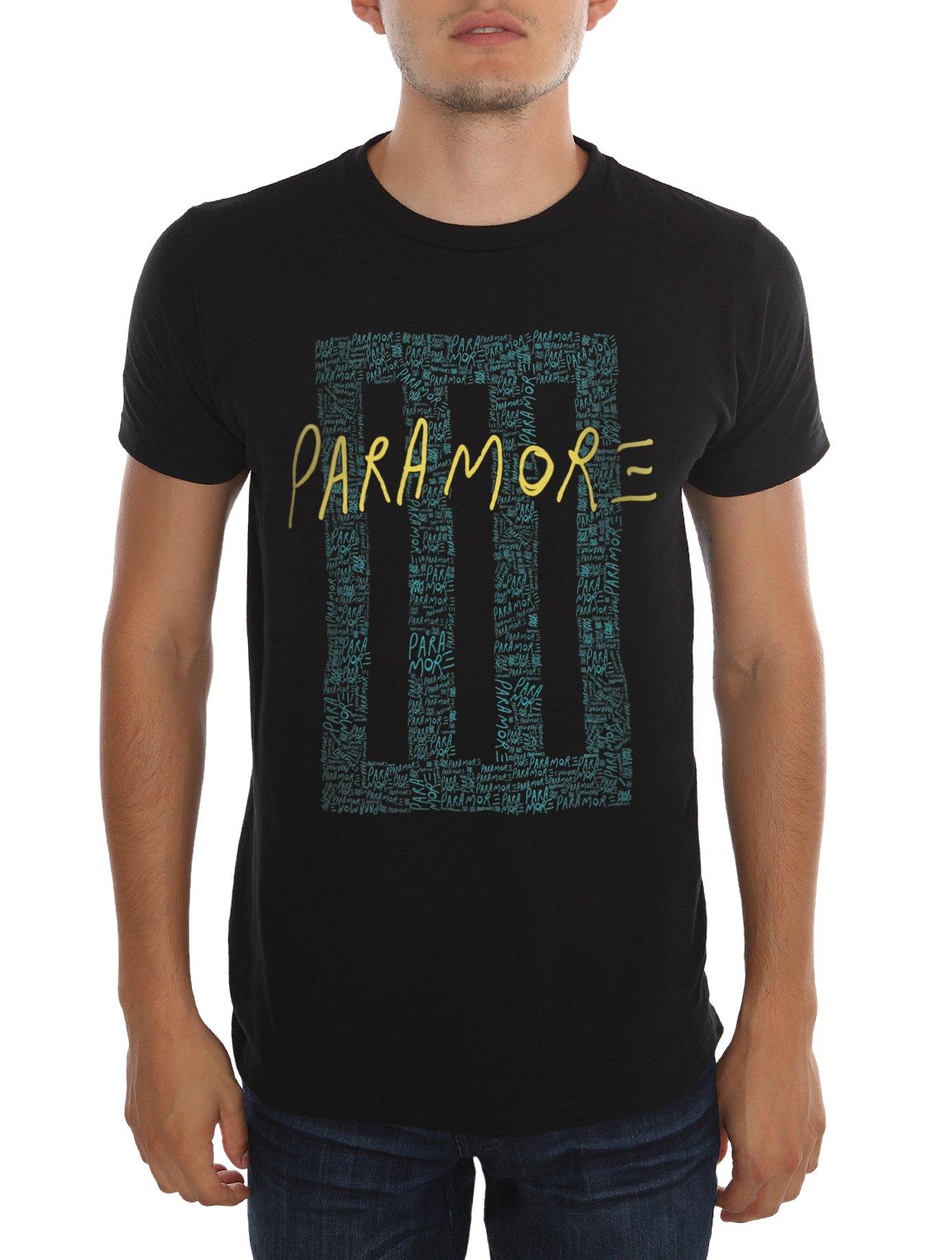 Paramore Blue Bars T-Shirt, BLACK, hi-res