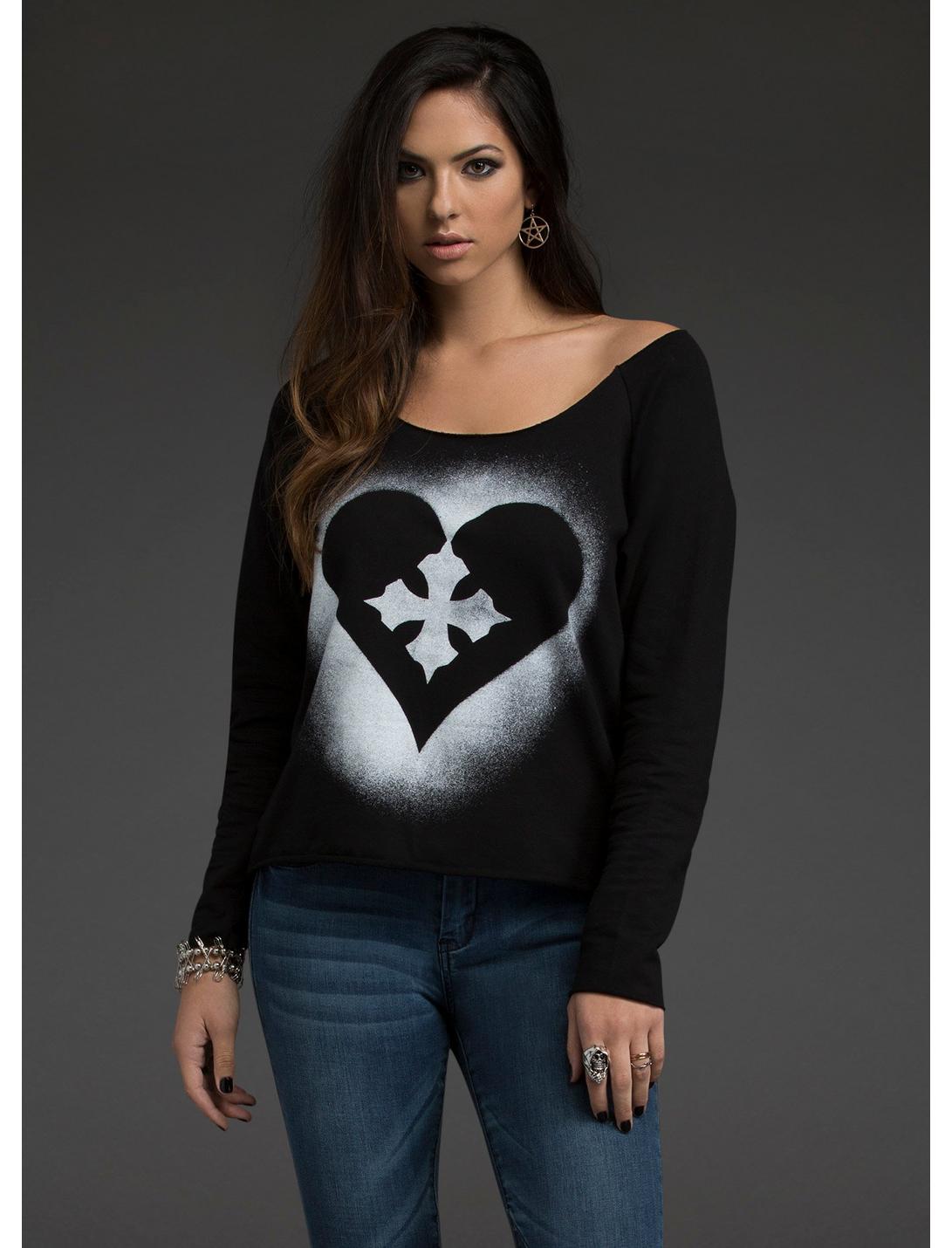 Blackheart Logo Sweatshirt, BLACK, hi-res