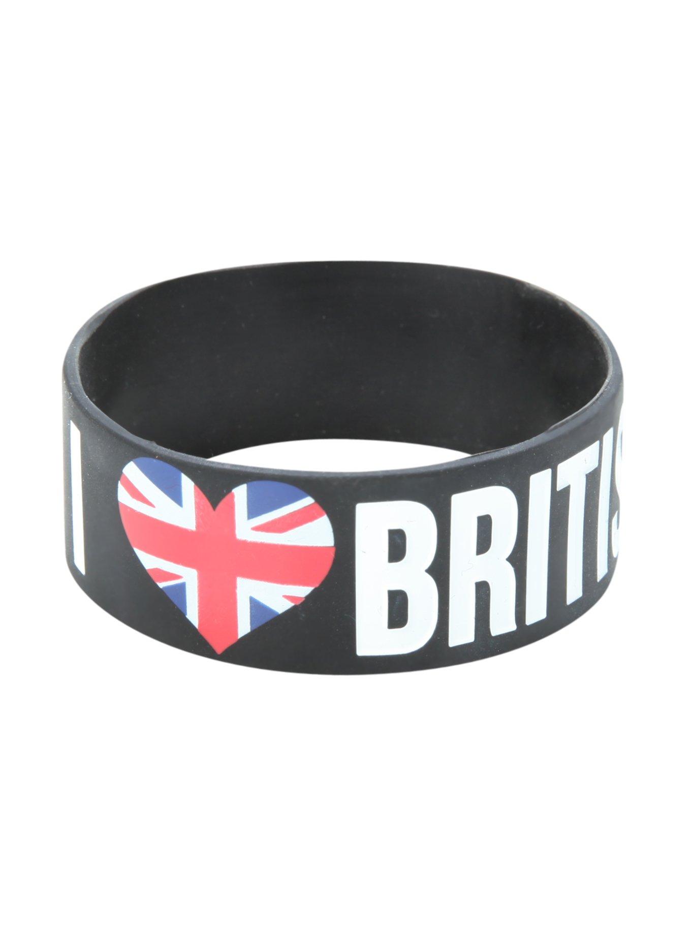 I (Heart) British Accents Rubber Bracelet, , hi-res