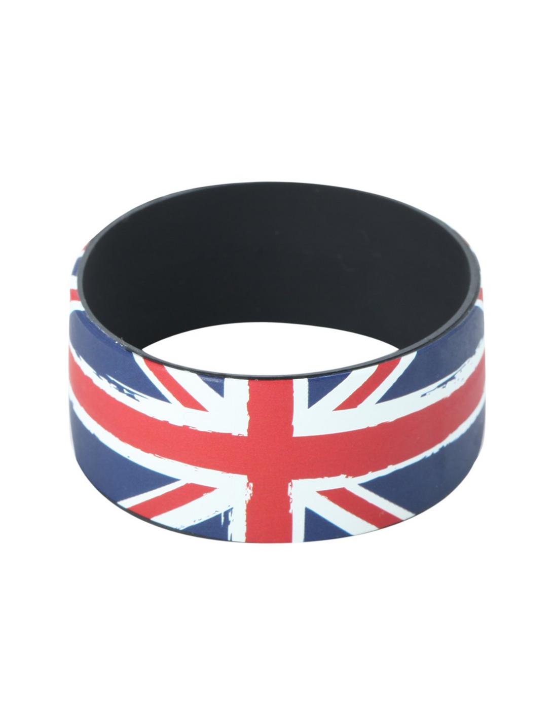 Union Jack Distressed Rubber Bracelet, , hi-res
