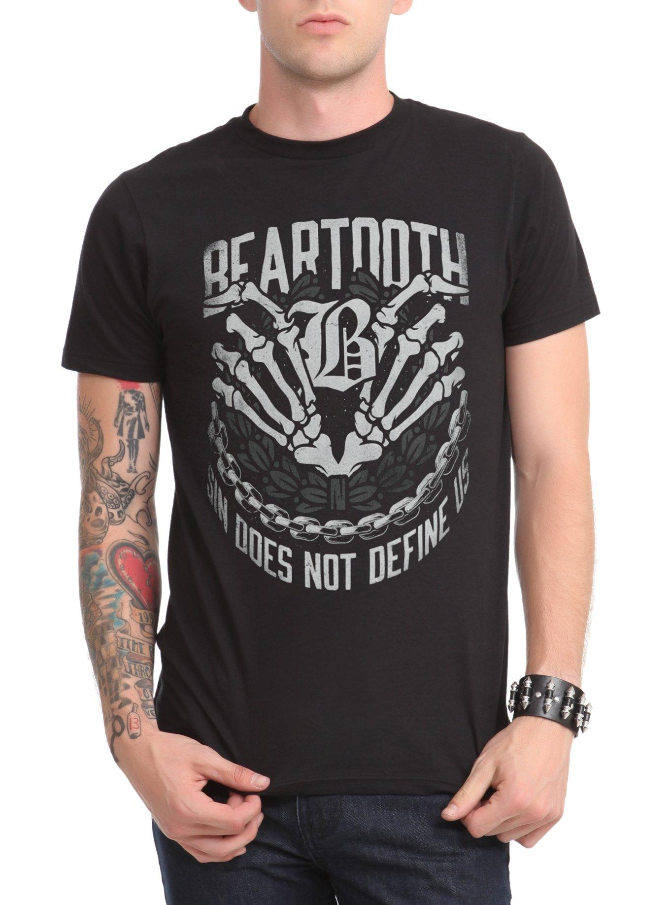 Beartooth Skeleton Hands T-Shirt, BLACK, hi-res