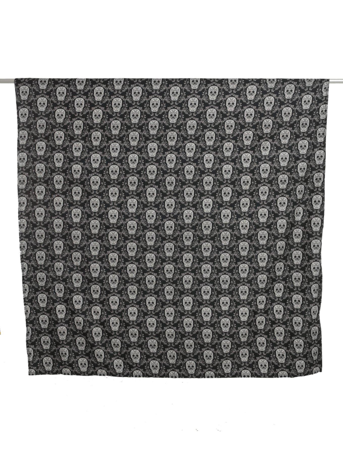 Day Of The Dead Skull Shower Curtain, , hi-res