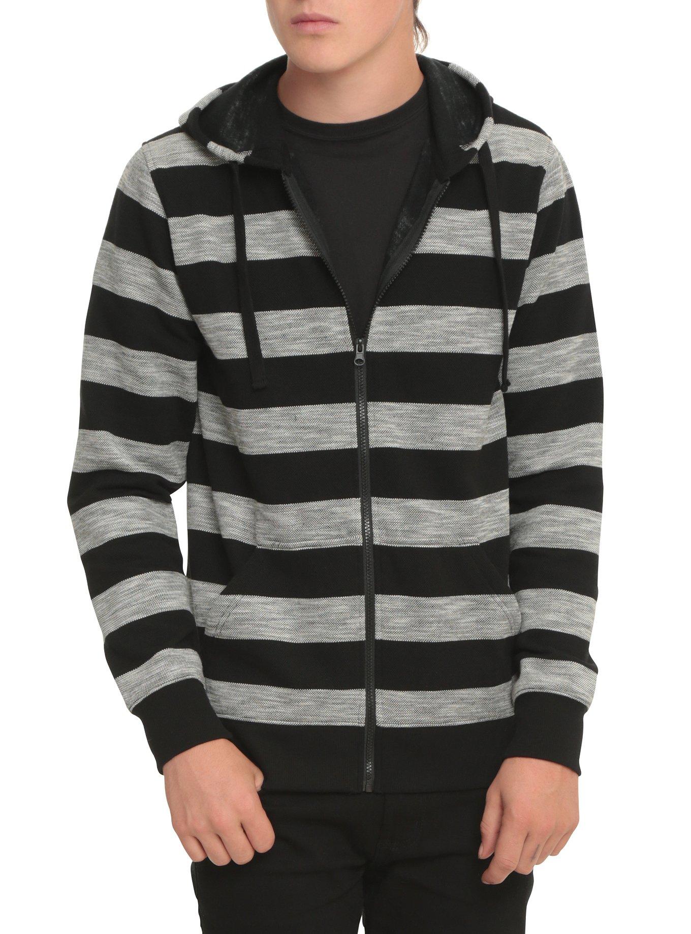 Striped hoodie 2025 zip up