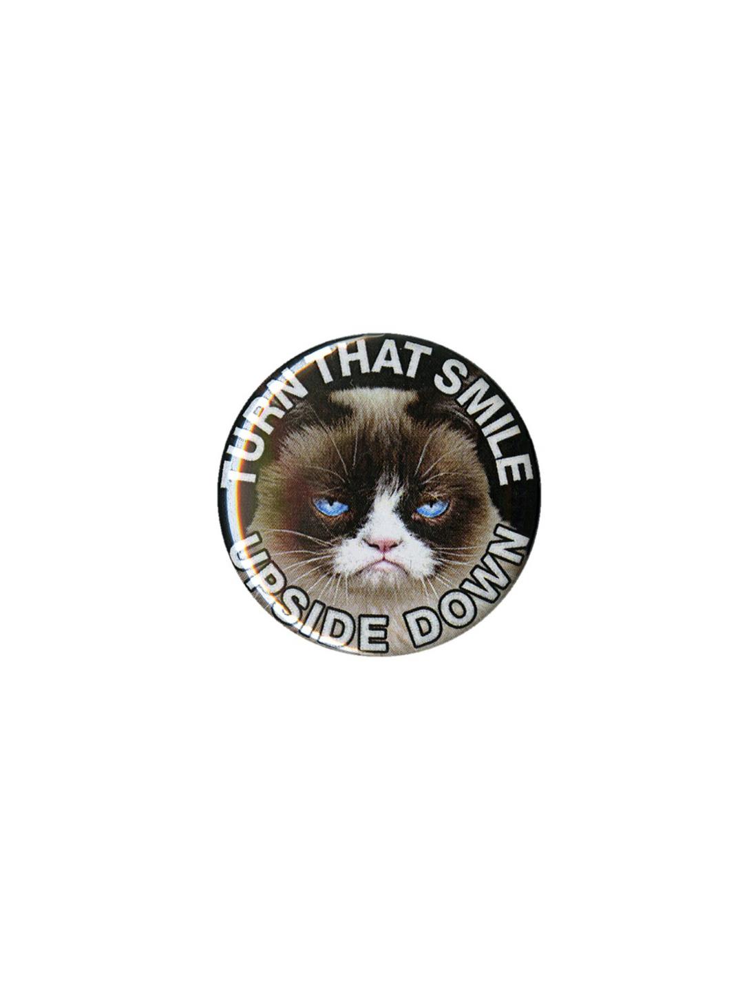 Grumpy Cat Smile Pin, , hi-res