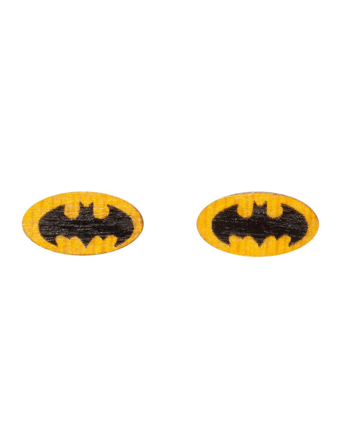 DC Comics Batman Wood Logo Earrings, , hi-res