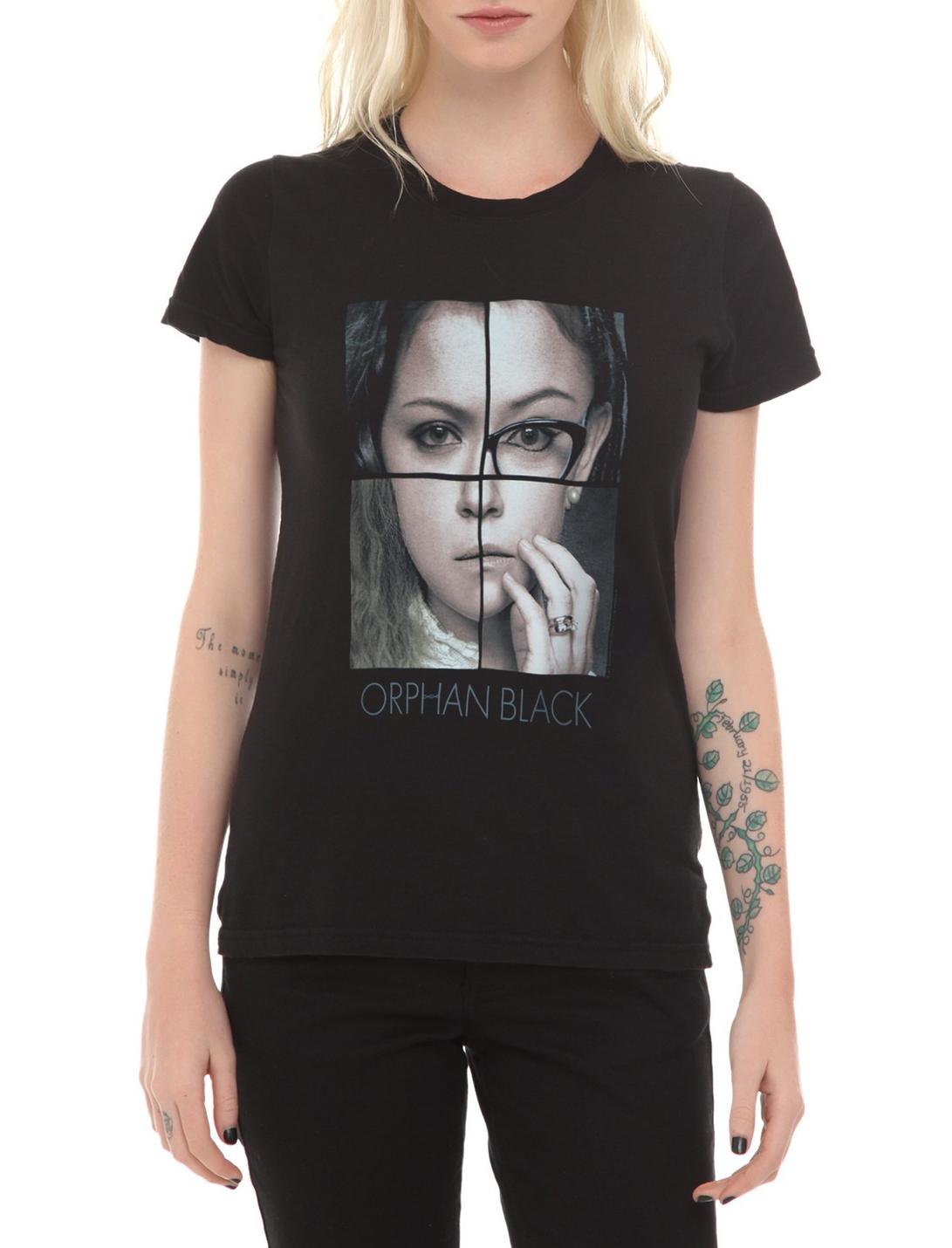 Orphan Black Four Faces Girls T-Shirt, BLACK, hi-res