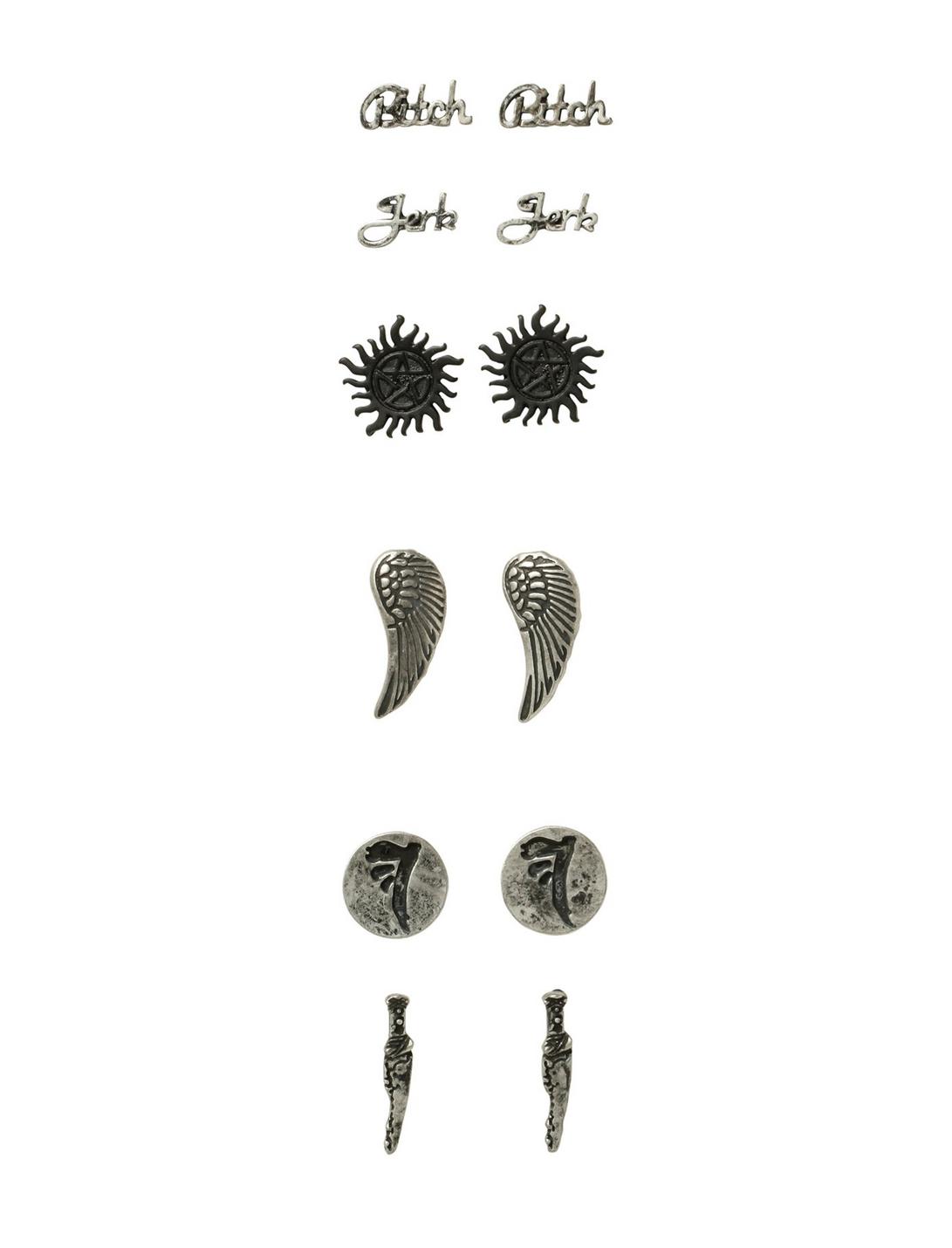 Supernatural Symbols Earrings 6 Pair, , hi-res