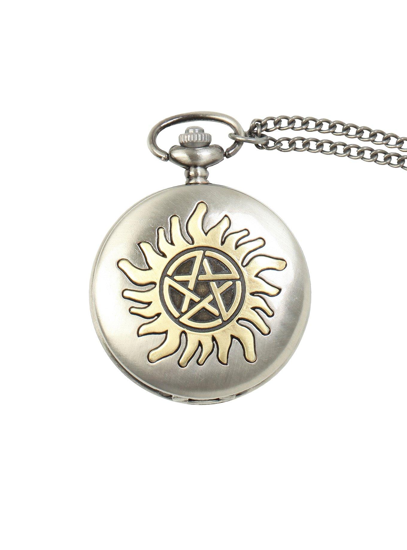 Supernatural Anti-Possession Symbol Pocket Watch Necklace, , hi-res
