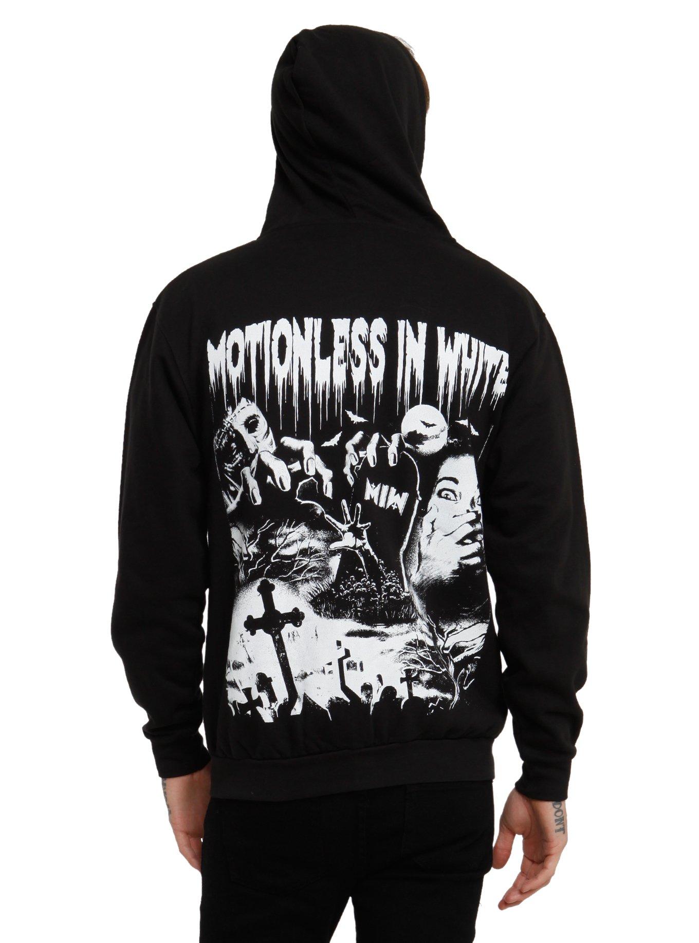 All horror hoodie black and outlet white