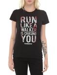 The Walking Dead Run Like A Walker Girls T-Shirt, BLACK, hi-res