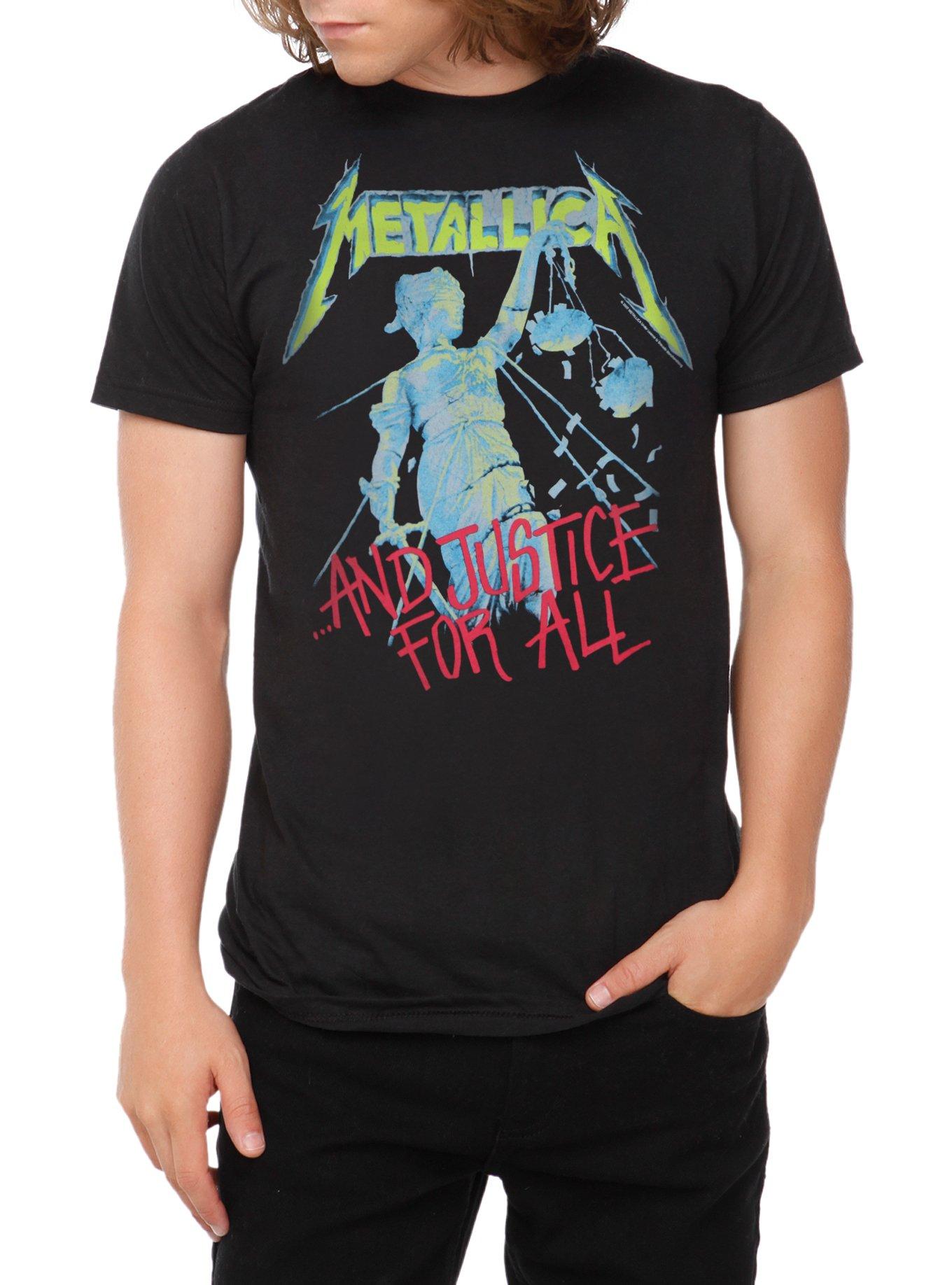 Metallica and justice outlet for all t shirt