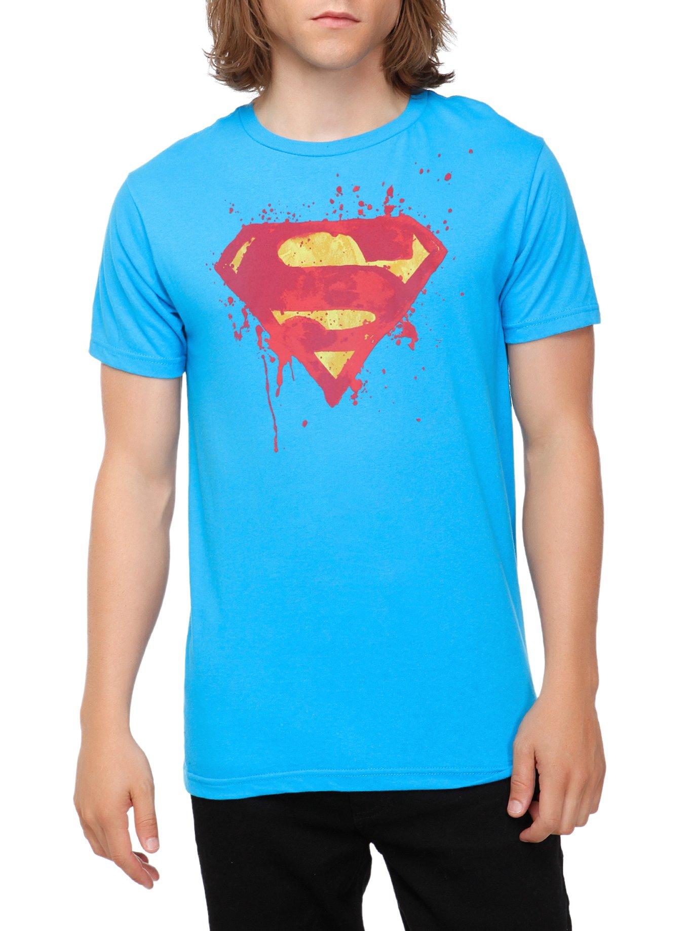 DC Comics Superman Painterly Logo T-Shirt, BLACK, hi-res
