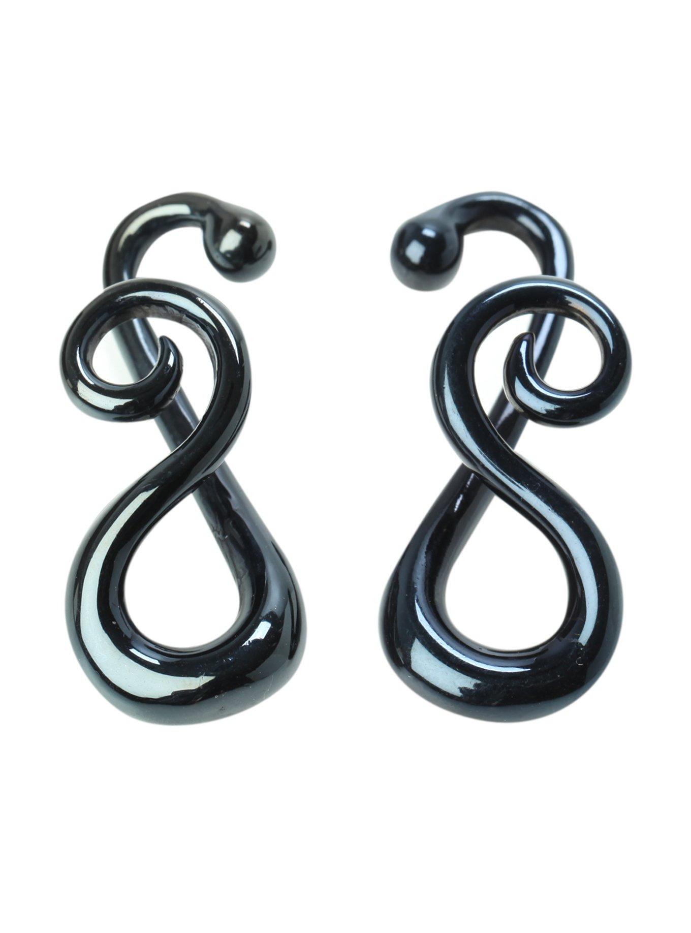 Steel Black Treble Clef Pincher 2 Pack, BLACK, hi-res