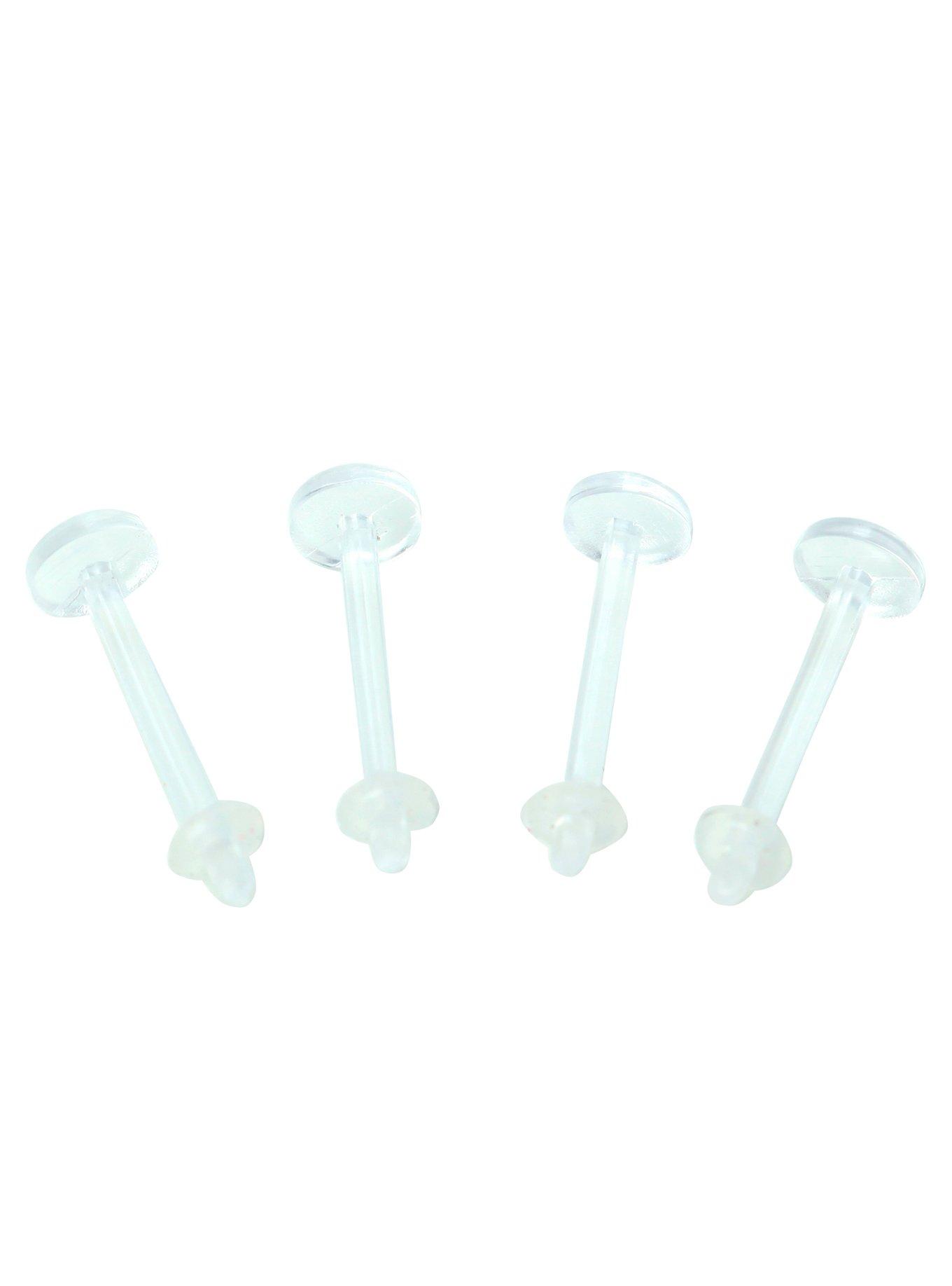 16G 5/16" Plastic Clear Retainer 4 Pack, , hi-res